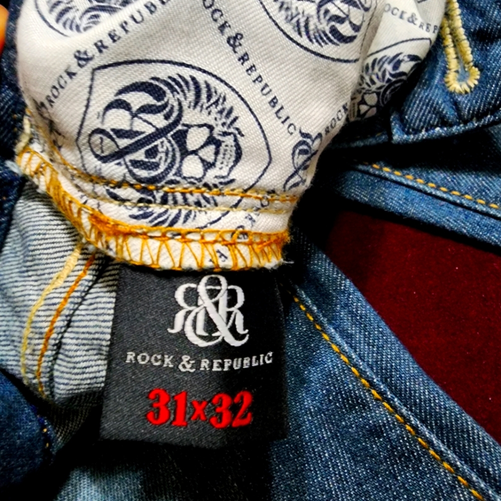 Rock And Republic  Men's Jeans 31x32 Straight Leg Casual Distressed - Picture 11 of 16